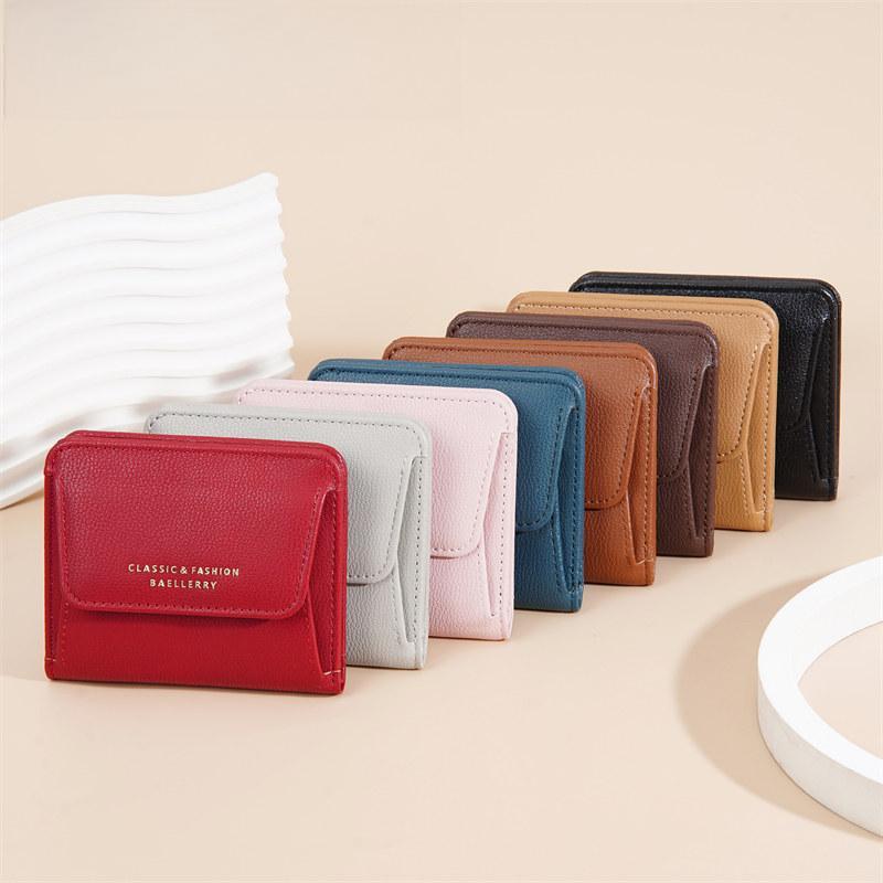 ქალთა მოკლე საფულე Hasp Coin Purse ქალთა მოდური მინი საფულე ფულის ჩანთები