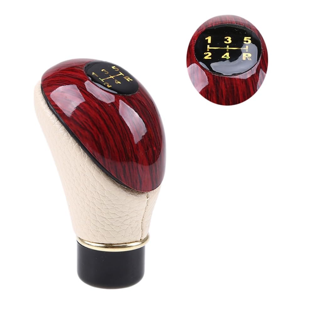 Qicarkey 5 Speed Shift Knob for Car Gear, Car Styling Universal Manual Gear Lever Car Accessories Interior (Black)