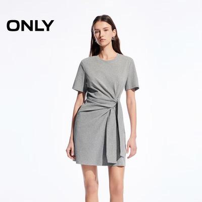 Women's Elegant Twisted Knot Short Sleeve Dress