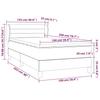 Vidaxl Continental Bed With Mattress, Dark Grey Velvet, 100X200Cm