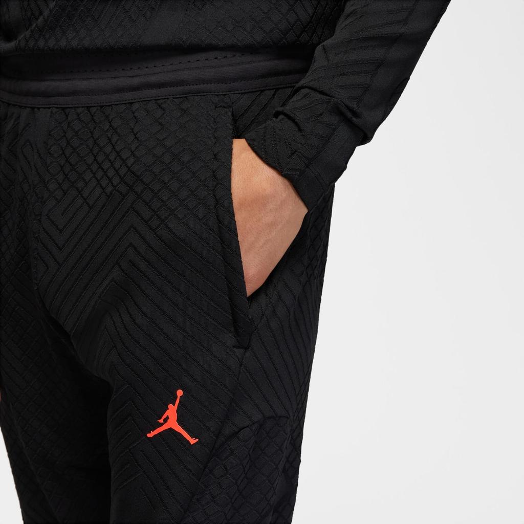 Jordan Logo Print Fitted Mid-Rise Straight-Leg Knit Sports Pants Men Pants Black DN1251-010