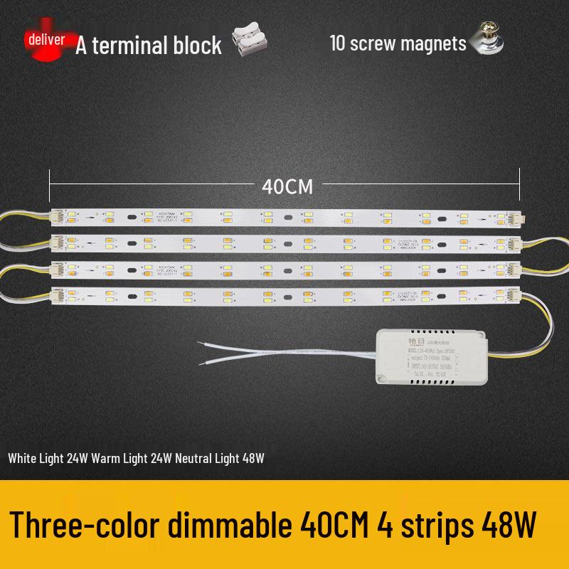 Dimmable LED Ceiling Light Panel: Dual/Triple Color Light Board & Bar