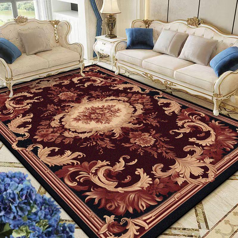 European Style Carpet Luxury Bedroom Decoration Flannel Customizable Rugs for Living Room Soft Fluffy Lounge Floor Mat Office