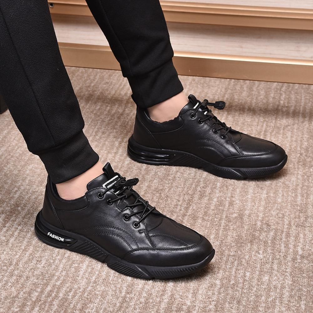 Men's Casual Shoes Spring New Genuine Leather Men's Sports Leisure Leather Shoes Comfortable and Breathable Men's Shoes Sneakers