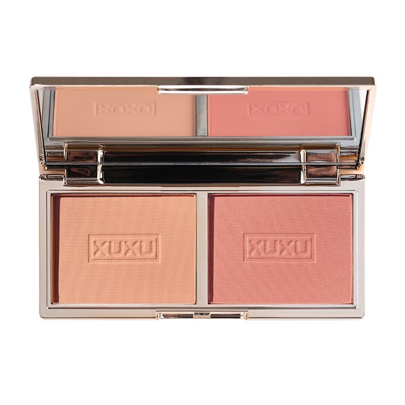 XUXU Kwiatowa Wróżka Dwukolorowy Róż Matowy Naturalny Kontur Róż Paleta Sun-Kissed Nude