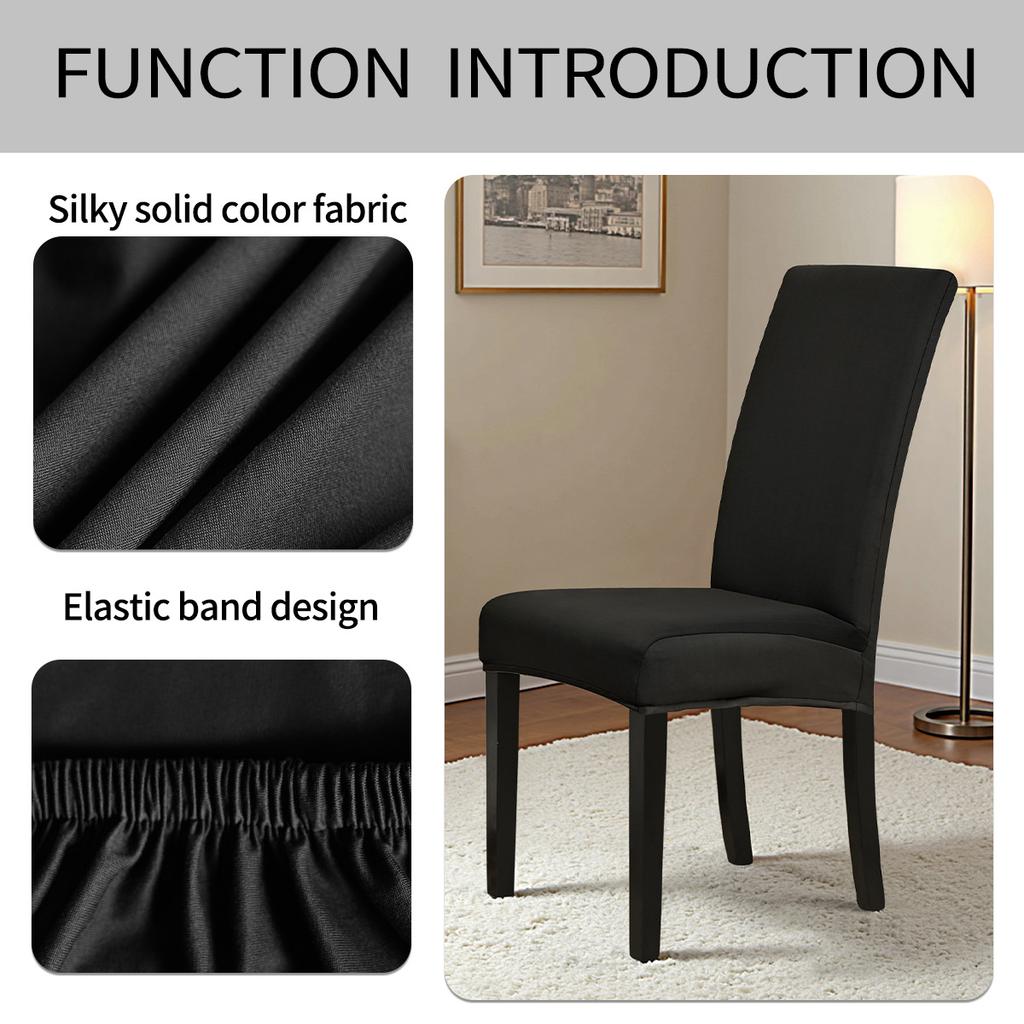 Tpu Coated Waterproof Milk Silk Chair Cover Solid Color Elastic Hotel Chair Cover