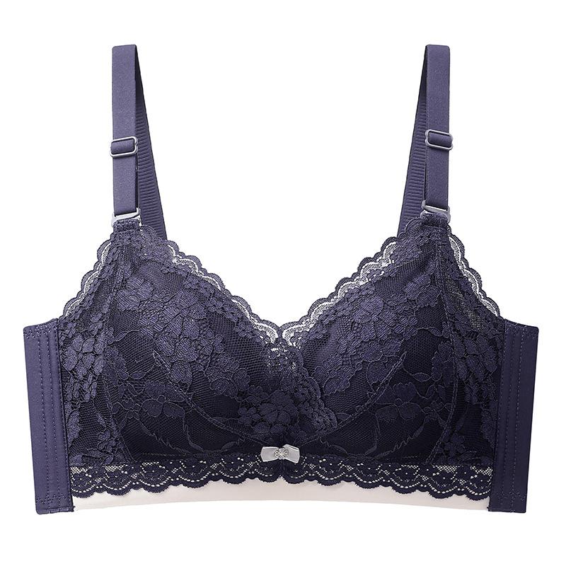 

Gather Underwear Women s Anti Slip Non Steel Ring Bra Push Up Bra 38/85B темно-синий