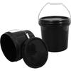 2Pcs Thickened Plastic Bucket with Lid Small Water Container Multipurpose Portable Sealed Bucket for Farm Gardening Cleaning