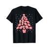 Pig Christmas Tree Tshirt Mens Cotton Holiday Gift For Pig Lovers Casual Graphic Tee