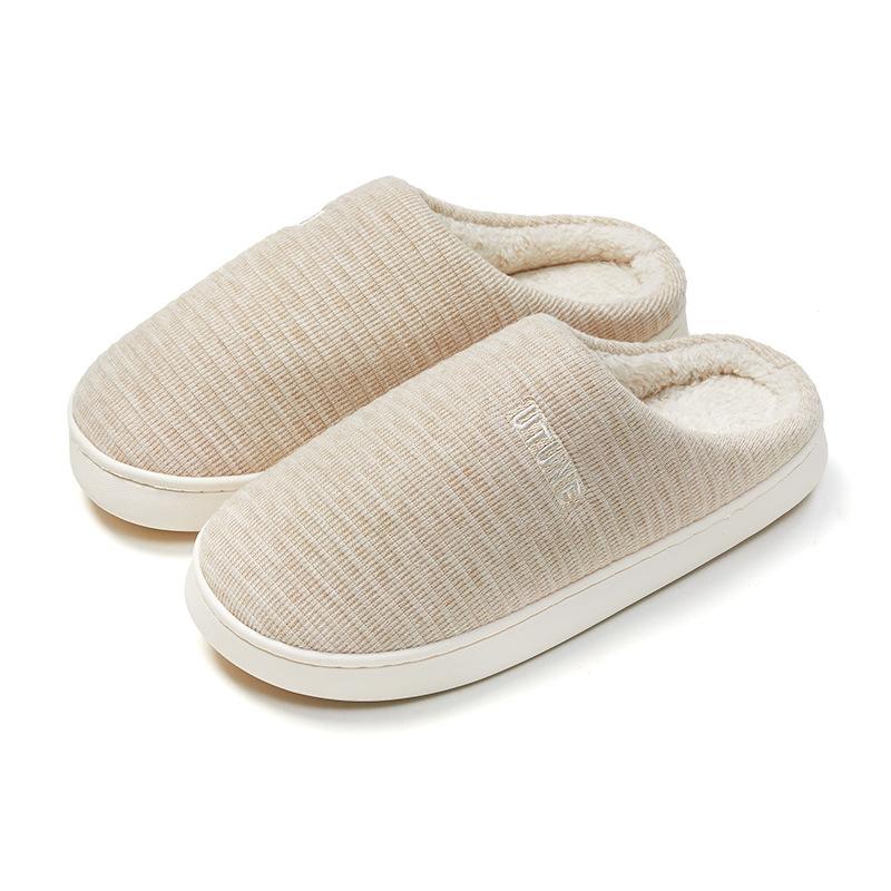 Premium Cotton Slippers Old Non-slip Warm Velvet Bag Head Home Cotton Shoes Winter Men's and Women's Confinement Slippers