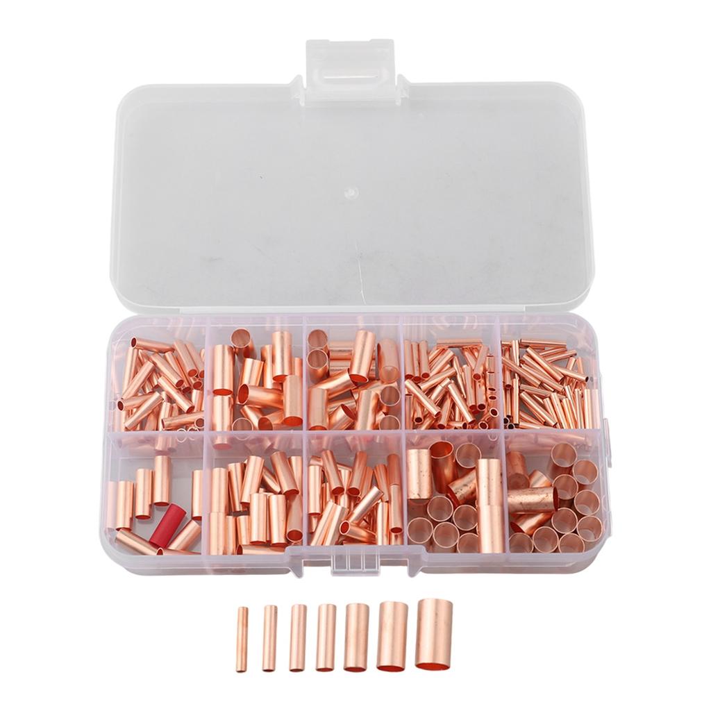 Electrical Butt Terminals Copper Crimp Connectors Wiring Projects Electrical Connection Heat Shrink Tubing Seamless Design