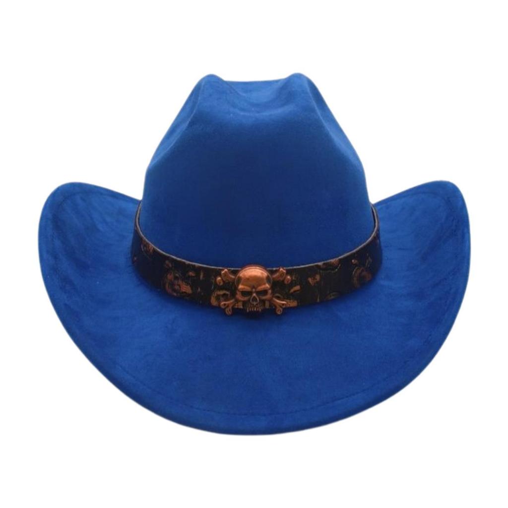 Foreign Trade  Tourism Top Hat Niche Western Cowboy Hat Niche Ethnic Style Skull Stage Dance Performance Hat