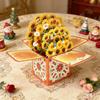 Creative Blessing Greeting Postcard 3D Pop-Up Tulips Roses Sunflowers Bouquet Card Gift For Her Friend Lover