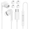 Kabelgebundene Kopfhörer Erstkompatibel mit iPhone HIFI-Klang Lautstärke Tiefe Geräuschisolierung Klare Stereo-Kopfhörer Kompatibel mit Typ-C-Kopfhörern, USB-C