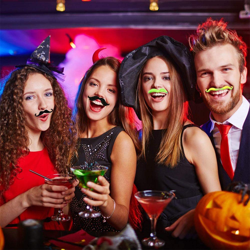 Funny Fake Mustache Beard - Self-Adhesive Costume Facial Hair For Parties