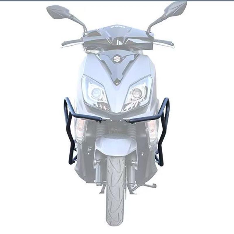 Thickened Carbon Steel Crash Bars for Suzuki UY125: Anti-Fall, Anti-Collision Motorcycle Protection Front Bar чёрный