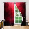 2 pcs, versatile polyester transparent curtains for home decoration Abstract Red for use in bedrooms and living rooms