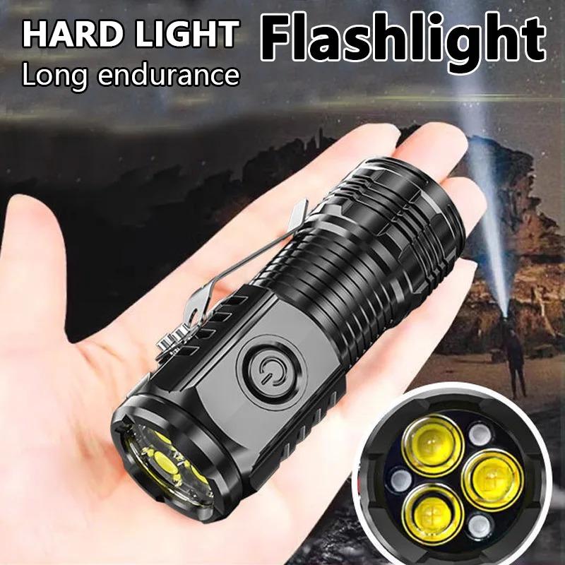 10000 Lumen Zoomable LED Flashlight USB Rechargeable Magnetic Base 3 LED Mini Tactical Torch Waterproof Portable Hand Lamp
