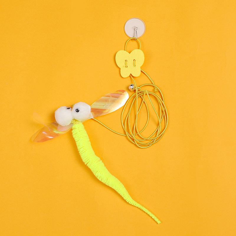 Interactive Hanging Simulation Cat Toy Teaser Wand Funny Self-Entertaining Kitten Play Tool Essential Cat Supplies