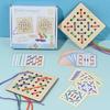 1 Set Children's Fun Montessori Learn Basic Life Skills Teaching Aid Clothes Threading Sewing Board Game Kids Educational Toys