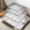 1 Piece Stainless Steel Baking Tray With Removable Cooling Rack Set Non-stick Oven Pan Cookie Sheet Bakeware Kit