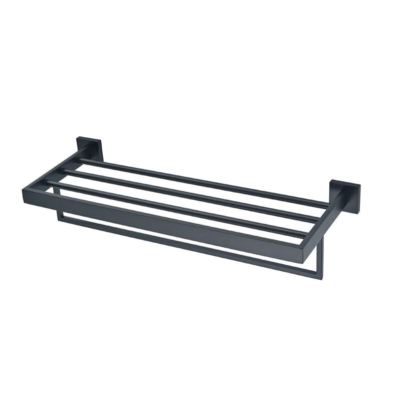 OIMG 304 Stainless Steel Double Towel Rack, 600mm, Black