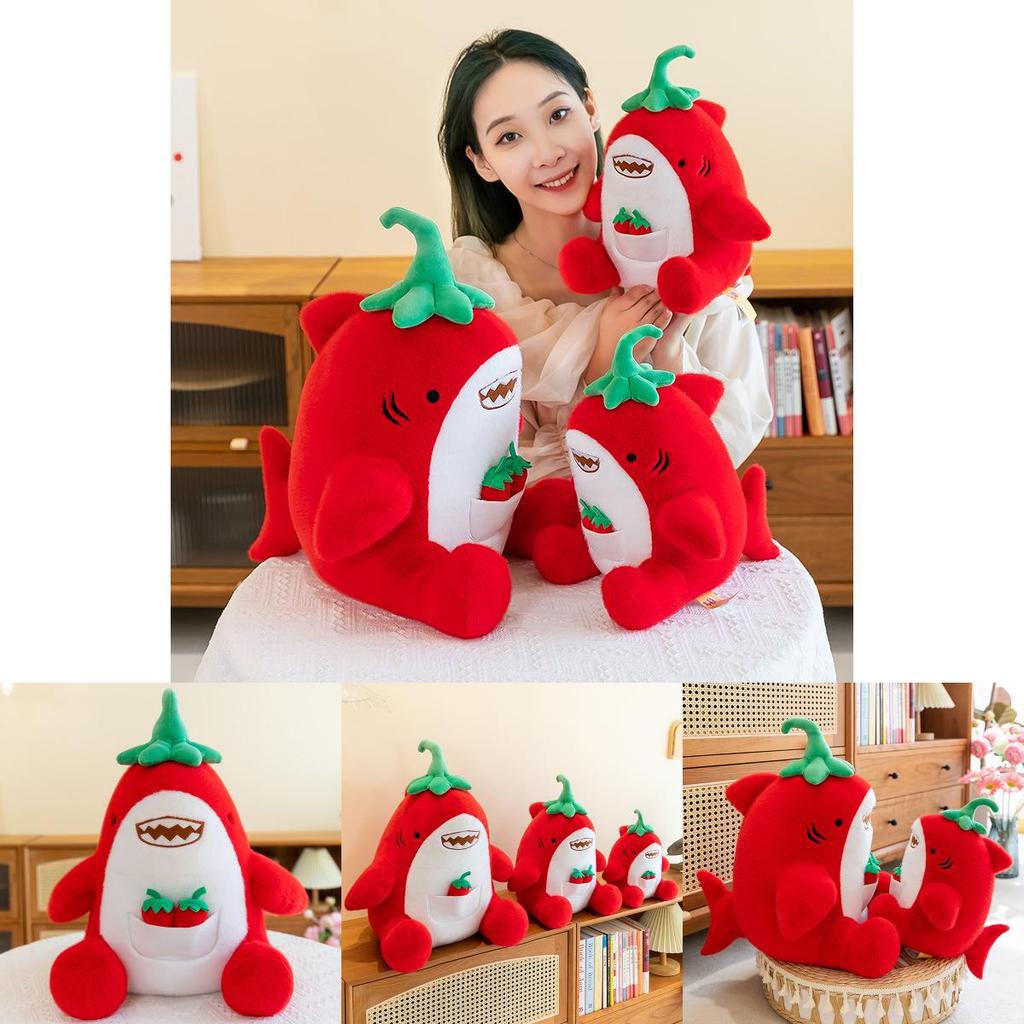 Adorable Shark Chili Plush Toy Soft Stuffed Animal Doll In Vibrant Colors For Kids