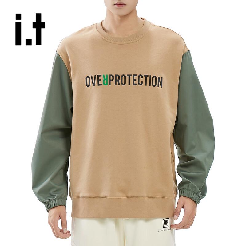 OVERPROTECTIONit Мужская толстовка с круглым вырезом, пэчворк, 100% хлопок XL хаки
