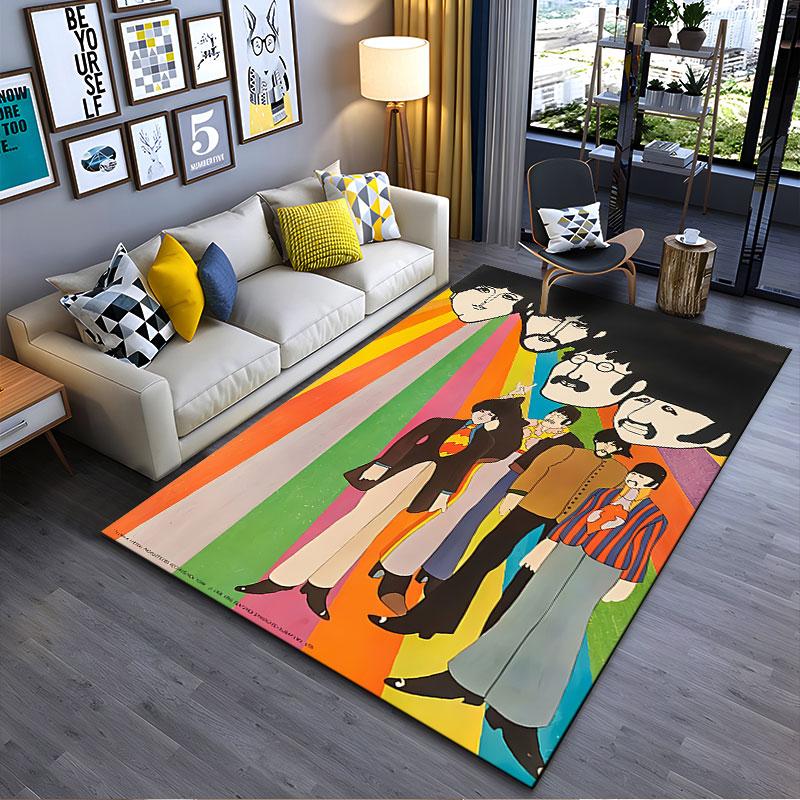 Colorful Psychedelic Art Carpet Suitable As a Non-slip Mat for the Living Room or Bedroom Sofa