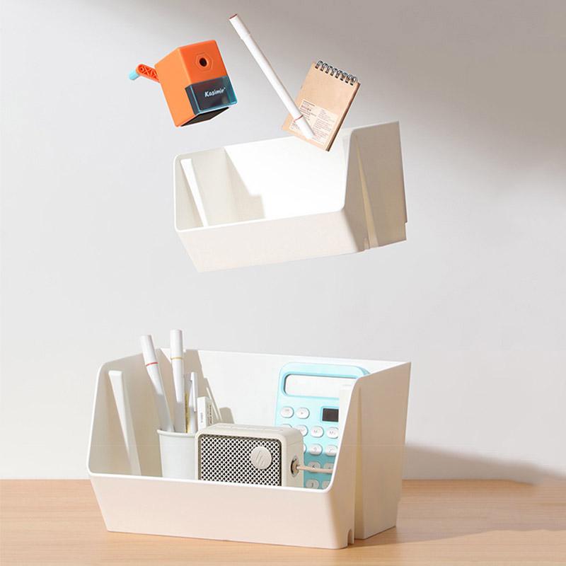 Stackable Multi-Layer Storage Box - Wall-Mounted & Desktop Organizer for Clutter, Versatile Storage Container for Bathroom