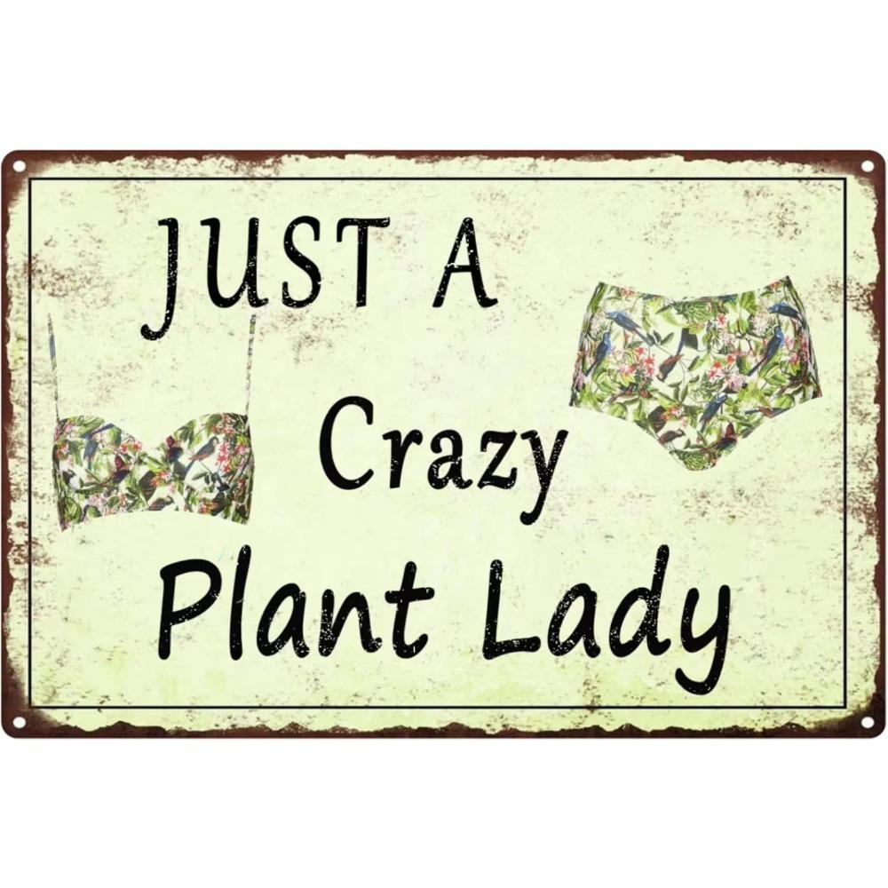 

Забавный декор для сада Иногда я мочу свои растения Знак Садовые металлические знаки Подарки на открытом воздухе для женщин Любительница растений Ретро настенный декор 20x30cm зелёный