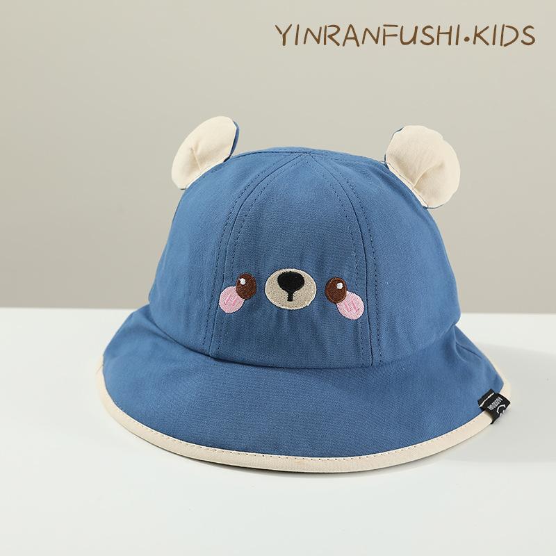 Baby Fisherman Hat Cute Cartoon Bear Sun Hat Spring and Summer New Children's Hat Korean Version