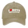 2026 I Love Boys - White Baseball Cap Big Size Hat Birthday Luxury Hat Icon Men Luxury Brand Women's