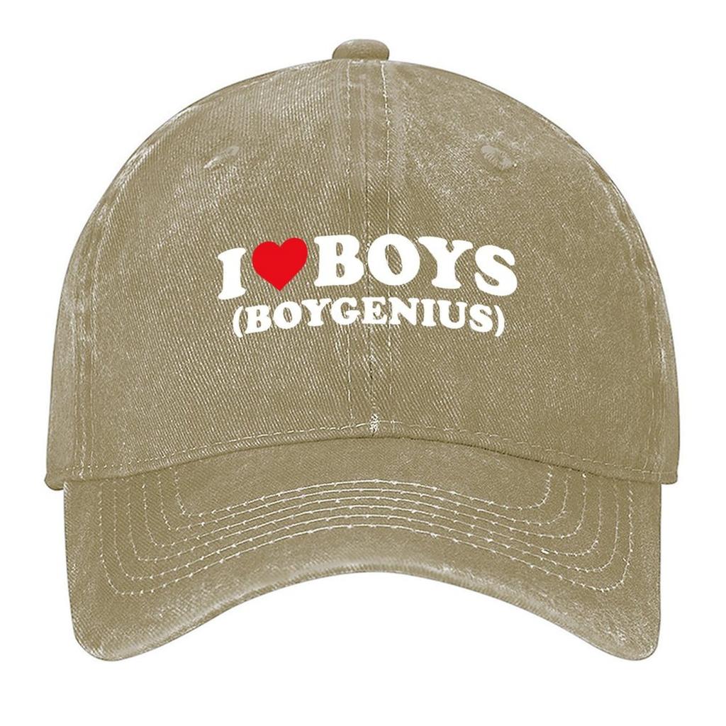 2026 I Love Boys - White Baseball Cap Big Size Hat Birthday Luxury Hat Icon Men Luxury Brand Women's