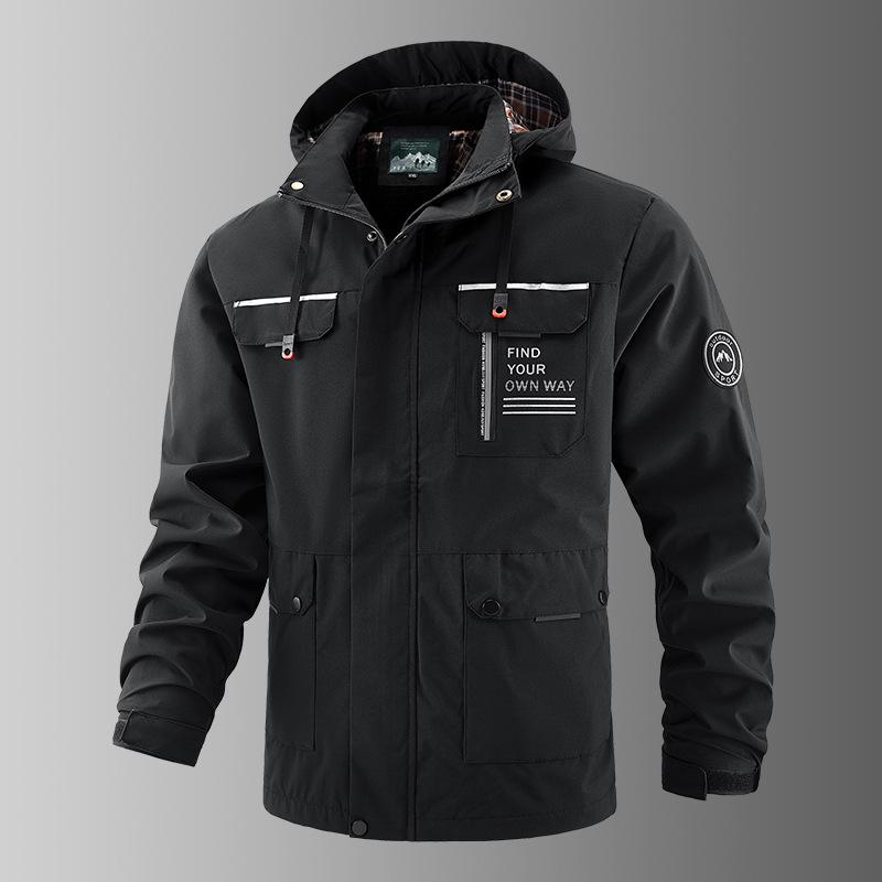 Men's Spring/Autumn European & American Casual Workwear Jacket: Loose Fashion Trench Coat