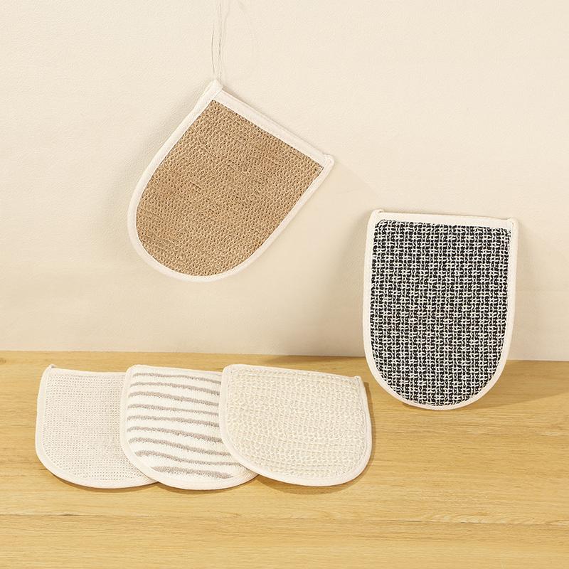 Weicher Natürlicher Sisalhandschuh Doppelseitiger Körperpeelingschwamm Duschkörper-Peelinghandschuh Für Dusche Spa Hautreinigung Badehandschuhe