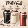 Portable Double-Walled Milk Coffee Cup 304 Stainless Steel Sealed Thermos Mug Insulated Leak-proof Drinking Cup Boys Girls