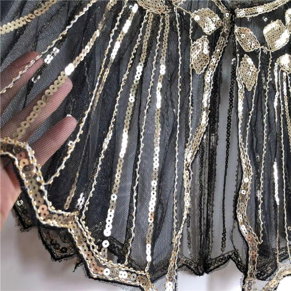 Beaded Decoration Women's Sequins Shawl Vintage Flapper Party Shawl Elegant Evening Cape Ladies