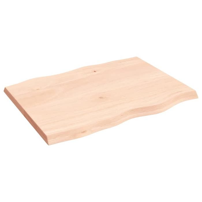 VidaXL Table Top Solid Oak Wood Untreated Matching Edge 363879