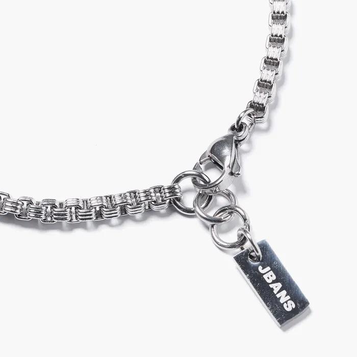 3-Line Cube Slim Layered Chain Bracelet (C2503AC1285_SV)