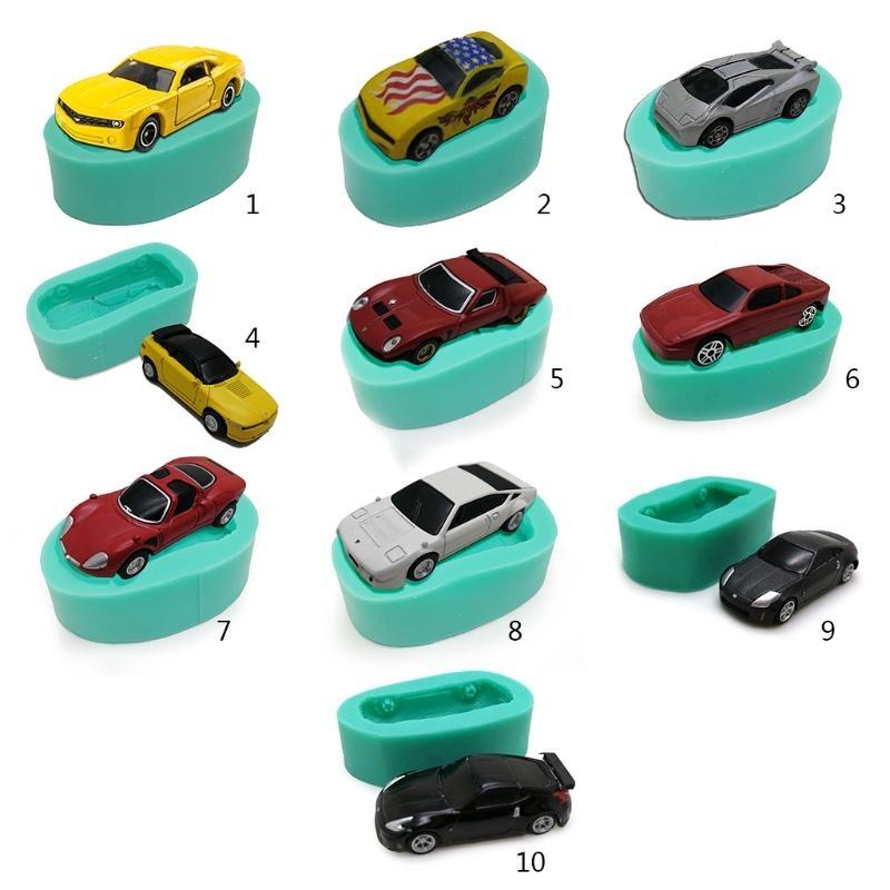  Car Cake Vehicle Mold Sugar Craft Silicone Mold Cake Decorating Tools Bakeware