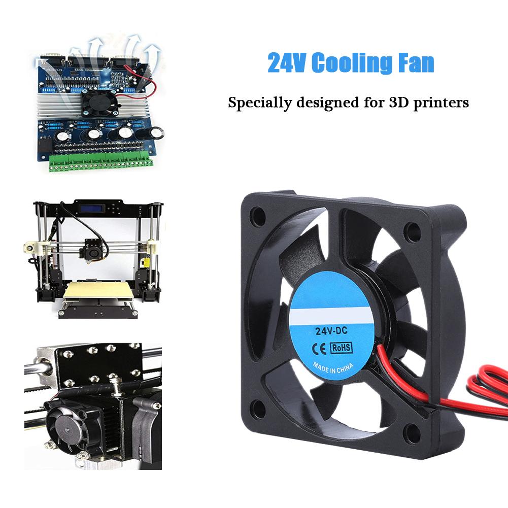 3D Printer Accessory Part DIY 5010 Cooling Fan 2Pin 24V 4000 6500 RPM 8 14CFM