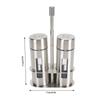 2pcs With Base Stand Salt And Shakers 304 Stainless Steel Spice Dispenser Set  For Kitchen