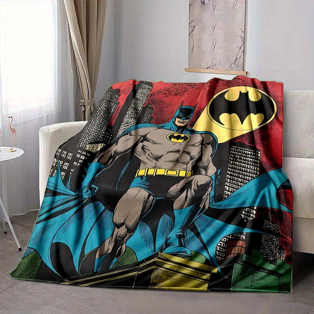 1pc Batman Gotham Flannel Throw Blanket - HD Printed Lightweight Soft Warm All-Season Blanket for Sofa, Bed, Travel162