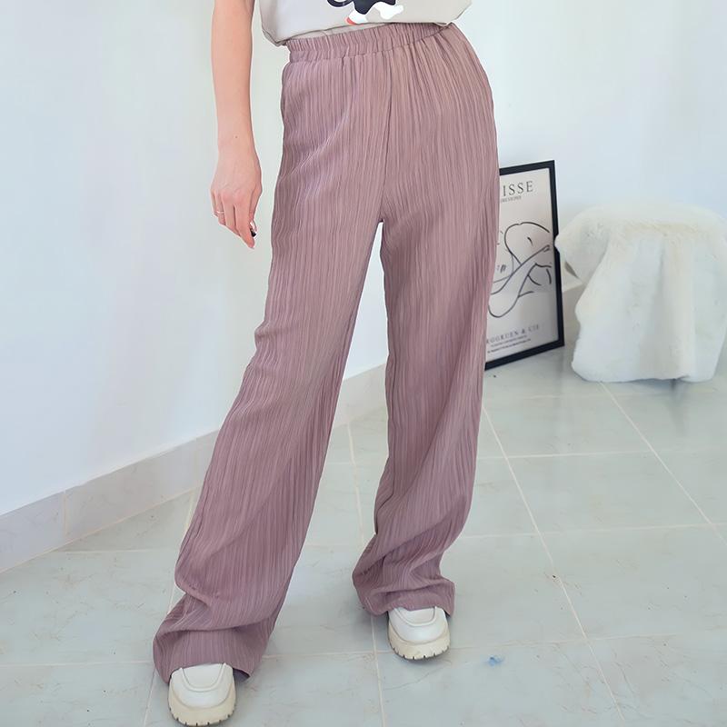 Streamgirl Women Summer Pants Sets 2 Pieces Crop Tops And Wide Leg Pants White Chiffon Thin Two Pieces Pant Sets Women's Suits