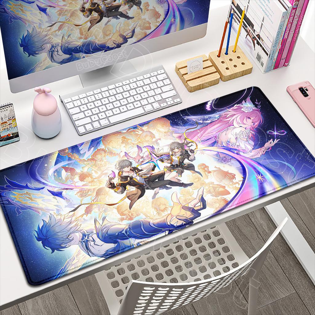 Anime Amphoreus Mouse Pad Gaming Honkai Star Rail Chrysos Heir Desk Mat Computer Accessories Mousepad Stitch Edge Keyboard Mat