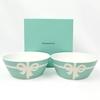 TiffanyCo. Tiffany Blue Box Bowl Pair Set Gift Present White Soup Plate Salad Used
