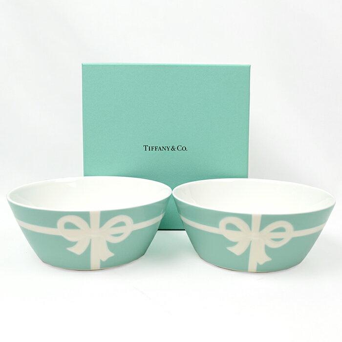 TiffanyCo. Tiffany Blue Box Bowl Pair Set Gift Present White Soup Plate Salad Used
