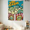 Dino Popcorn Fun Pattern Home Decor Tapestry, Wall Hanging, Decorative RV Wall Cloth.MGT0918043