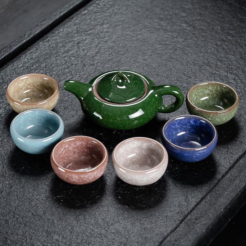 Jingle Hand-painted Minimalist Ceramic Gongfu Tea Set
